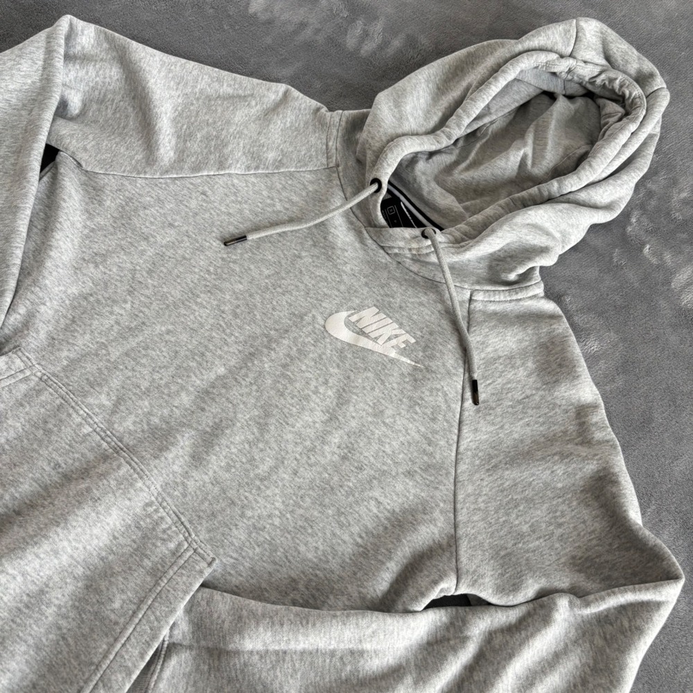 Nike Kids' Hoodie Pullover Sweatshirt Gray Logo‎ CI1192-050 Athletic Small